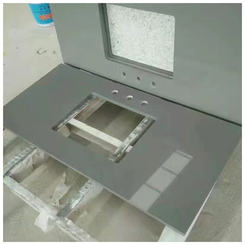 Grey Quartz Bathroom Vanity Countertop Grey Quartz Bathroom Vanity Countertop