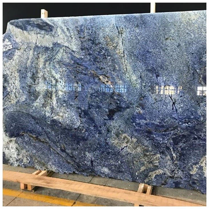 Azul Bahia Quartzite Slab For Kitchen Countertops