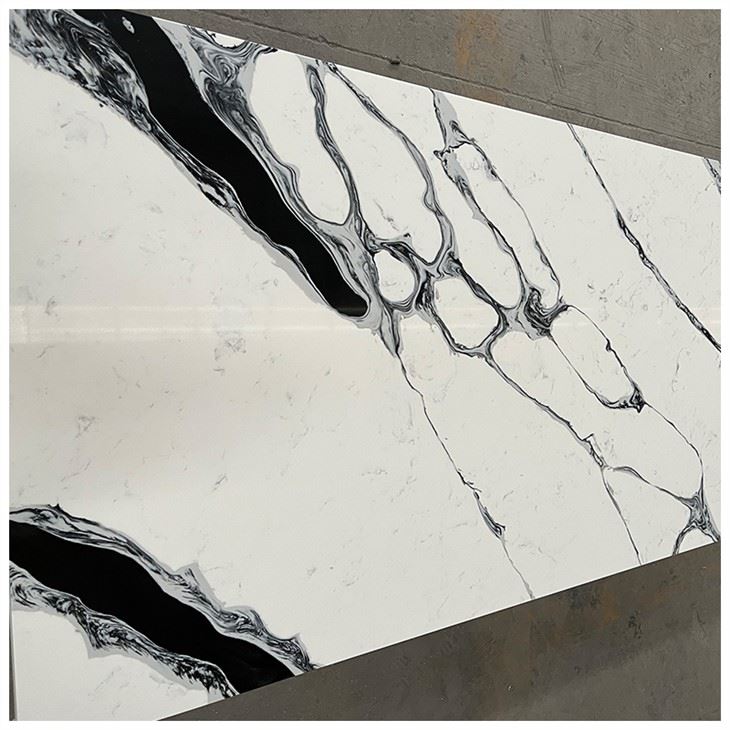 Countertops Kuarza Hitam Calacatta