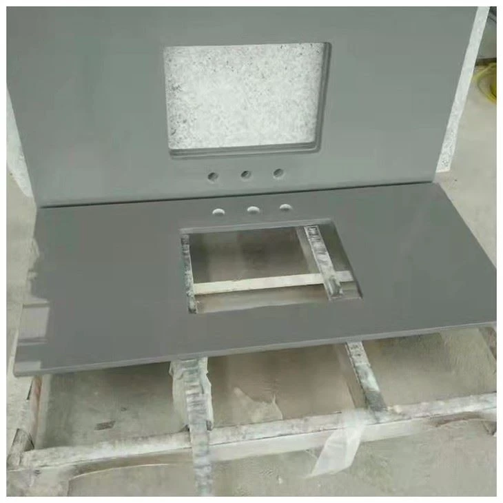 Grey Quartz Bathroom Vanity Top