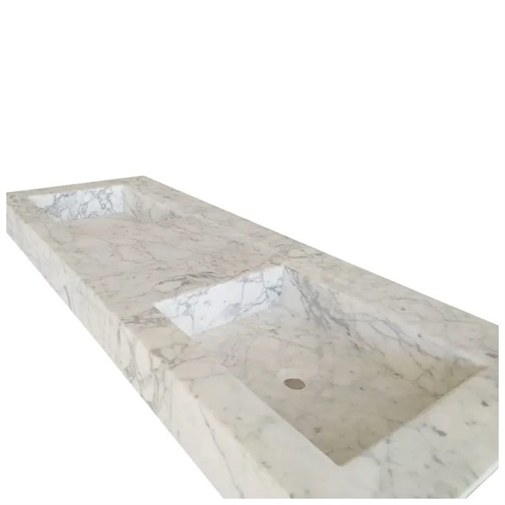 Statuario Marble Integrated Marble Basin