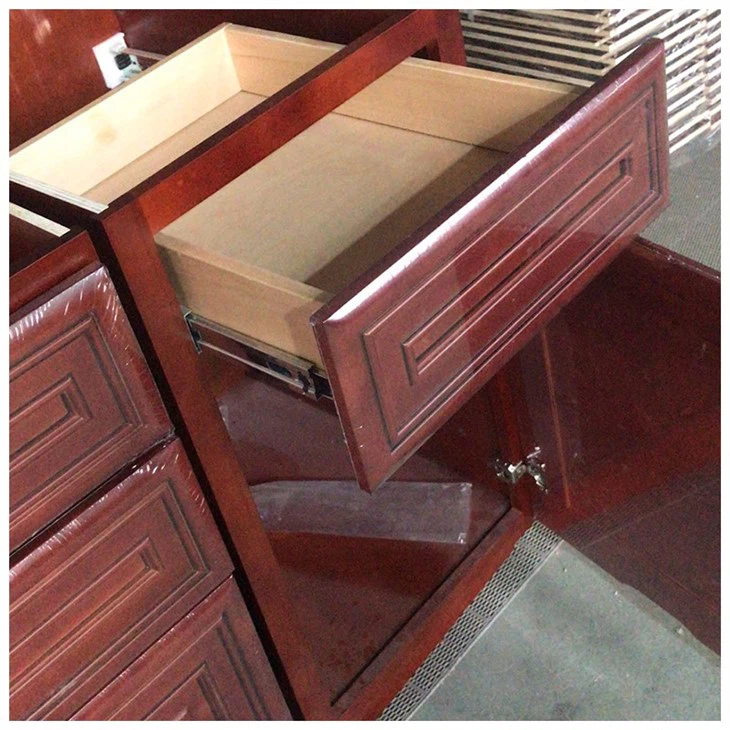 Red Riser Solid Wood Kitchen Cabinets