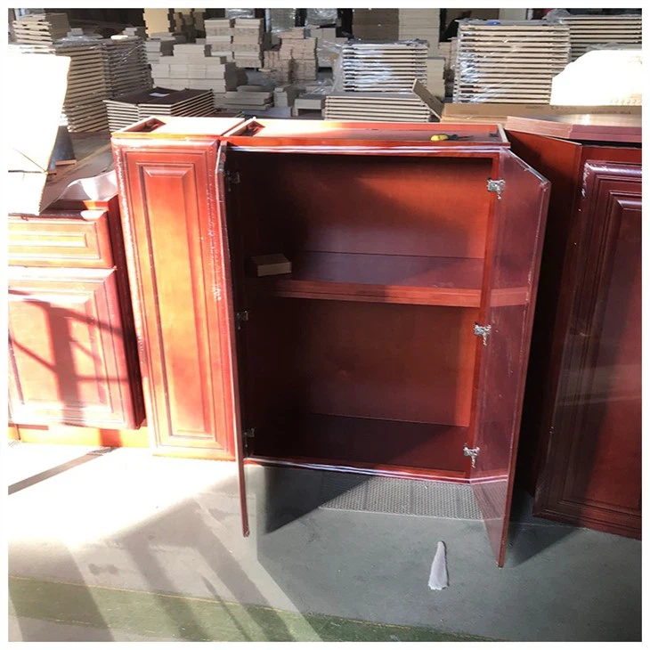 Red Riser Solid Wood Cabinet