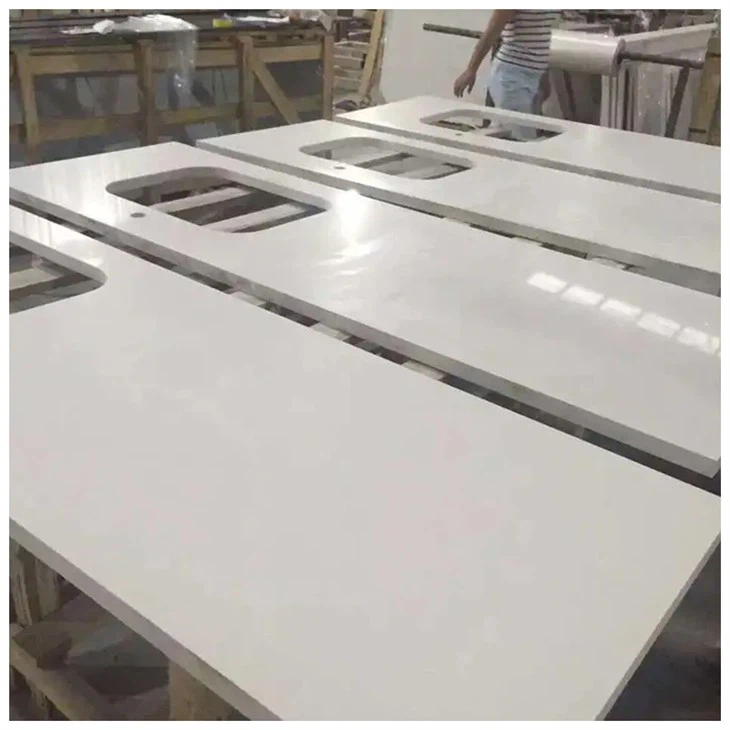 Sparkle White Quartz Kitchen Countertops