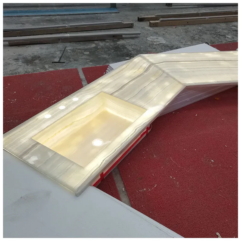 Vanilla Onyx Marble Vanity Tops
