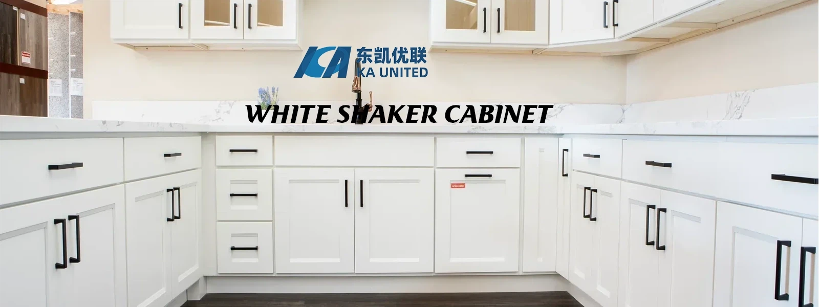 Solid Wood White Shaker Kitchen Base Cabinet-KA UNITED Solid Wood White Shaker Kitchen Base Cabinet-KA UNITED